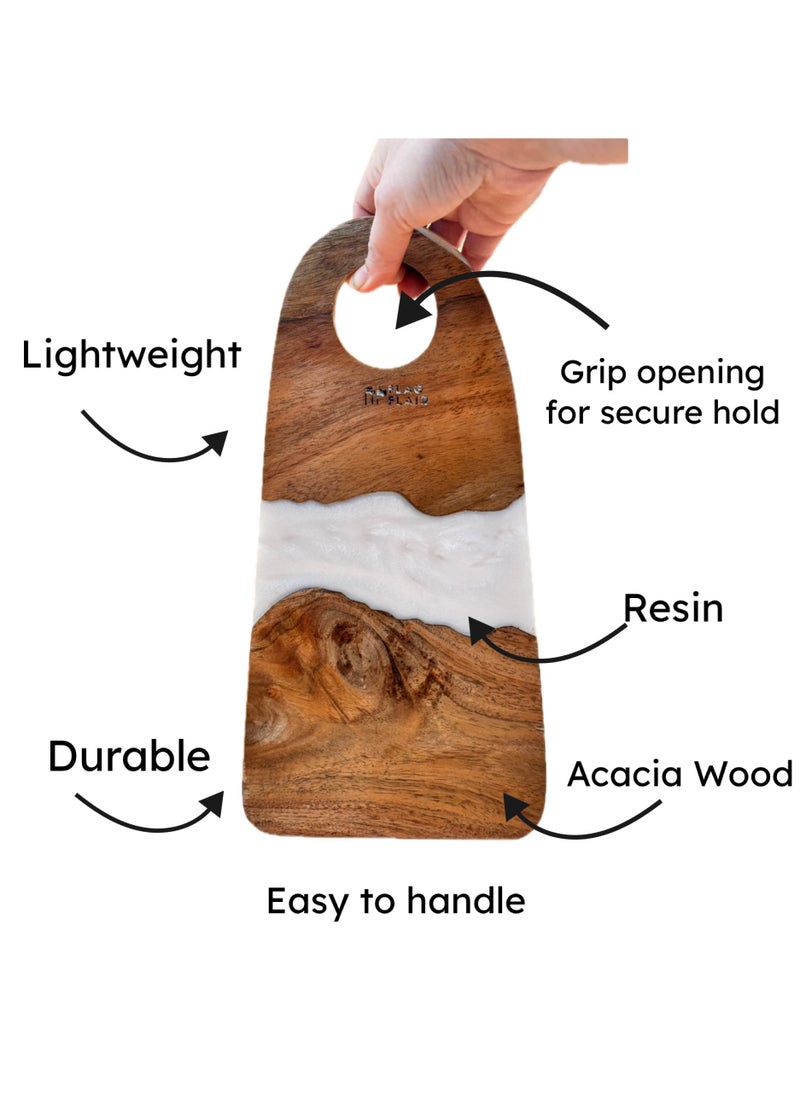 Generic - Kitchen Cutting and Chopping Board, Ideal for Meat, Cheese, Vegetables, Kitchen Essential ( White  Epoxy Blend) - Image 1