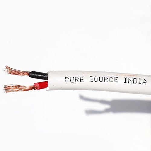 Pure Source India سلك كهربائي نحاسي دائري مرن 0.50 مم x 2 نواة، سعة التحميل- 2 أمبير / 450 واط (أبيض) (10 متر) - Image 3