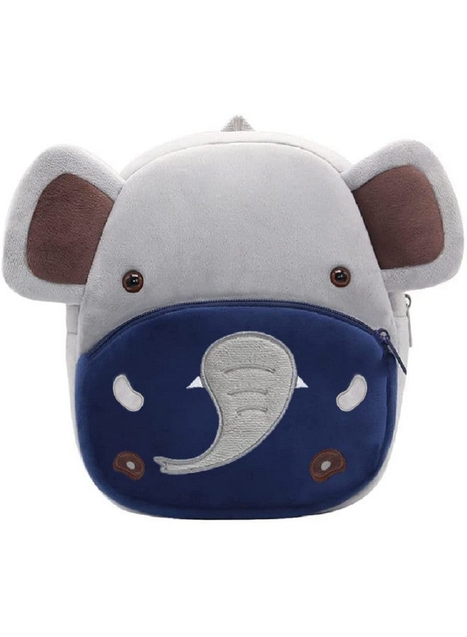 فرانتك حقائب ظهر مخملية ناعمة من Frantic Kids Bags للأطفال من عمر 2 إلى 5 سنوات للمدرسة/الحضانة/الحمل/السفر/النزهة/الحقيبة (فيل رمادي) قياسية، 10 لتر - Image 1