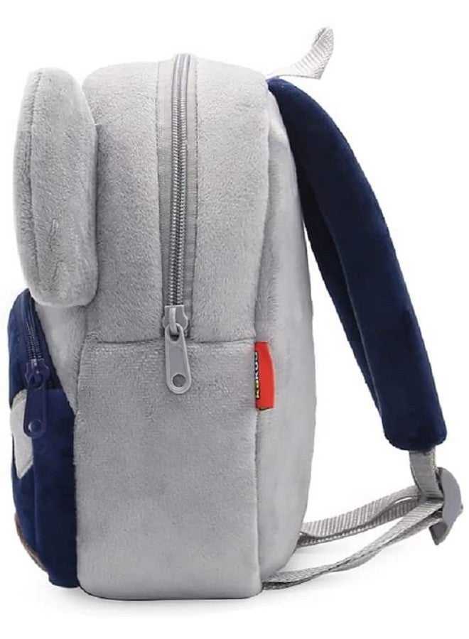 فرانتك حقائب ظهر مخملية ناعمة من Frantic Kids Bags للأطفال من عمر 2 إلى 5 سنوات للمدرسة/الحضانة/الحمل/السفر/النزهة/الحقيبة (فيل رمادي) قياسية، 10 لتر - Image 3