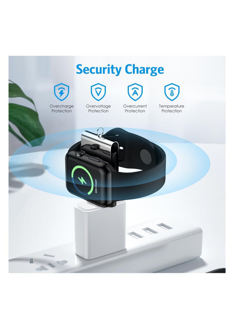 SYOSI Wireless Charger Fit for Apple Samsung Watch, Portable Magnetic 2 in 1, Wireless Fast Watch Charger Stand, Compatible with Apple Watch Series 8 7 SE 6 5 4 3 2, Samsung Galaxy Watch 5 4 3 2 1 - Image 3