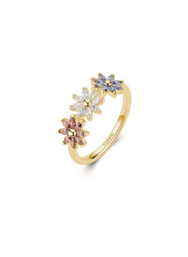 ROSATO Gaia Sterling Floral Ring