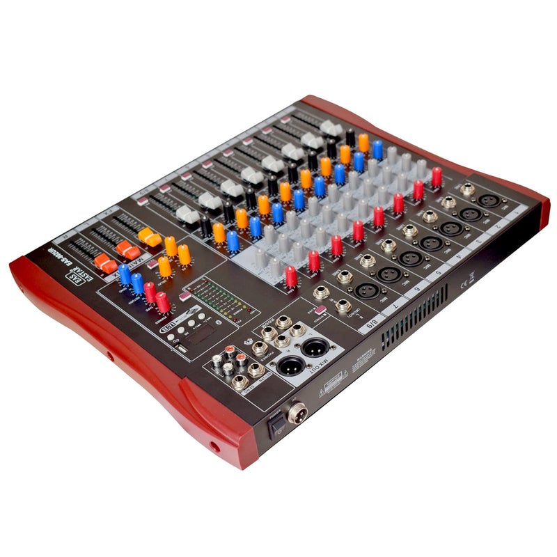 K-H Audio Mixer 8 Channel Audio Mixer Sound Mixing Console with Bluetooth USB,PC Recording Input, XLR Microphone Jack, RCA Input/Output for Professional and Beginners (8 Channel) - Image 4