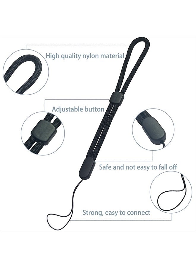 yuntop 5PCS Wrist lanyard, 8.8 inch Hand Wrist Strap Lanyard, Adjustable Nylon Wristlet Straps for Cell Phone, Camera, GoPro, PSP, USB Flash Drives, Flashlight (Black) - Image 3