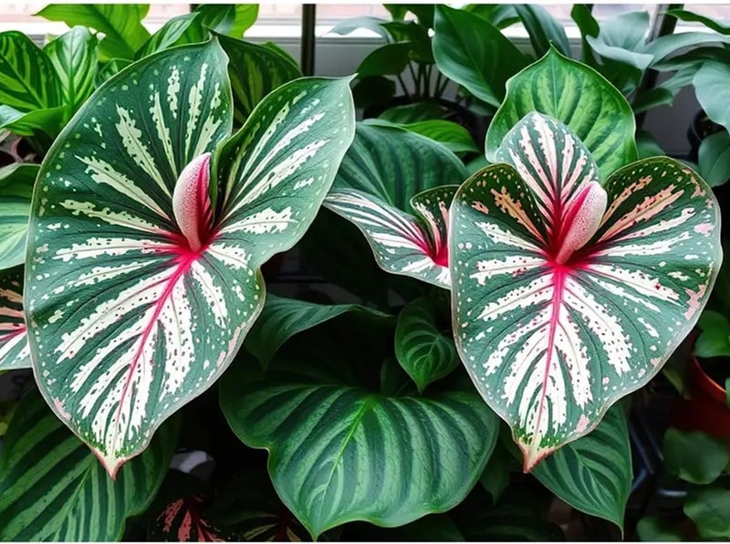 CZ Grain Constellation Caladium Bulbs for Planting - Perennial Hosta, Elephant Ears, Fancy (6 Bulbs) - Image 1