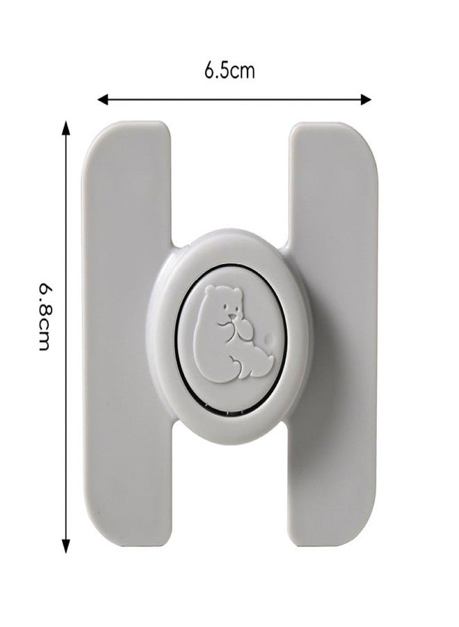 VIHAX Furniture Anti-Open Child Safety Drawer, Refrigerator, Water Dispenser Lock(4pcs) (Grey) - Image 5