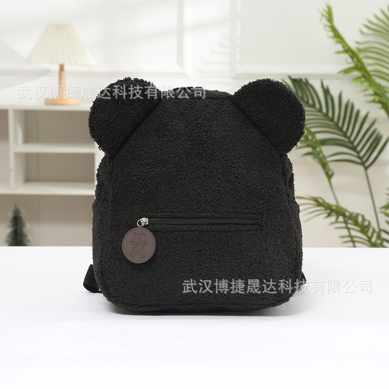 Etsy Personalized Embroidered Cute Plush Backpack Student Bear School Bag Shoulder Portable Zipper Small Backpack - Image 1