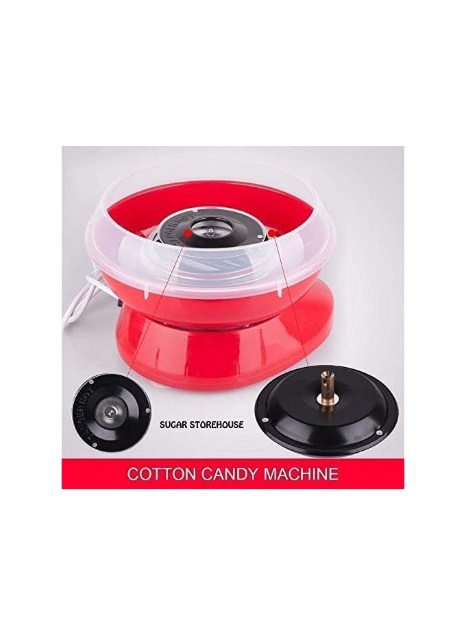 Deluxe Cotton Candy Maker with Adjustable Temperature Control, High-Efficiency Heating Element, and Multiple Flossing Heads – Easy-to-Use Candy Floss Machine for Customized Sweet Treats at Home  - Image 4