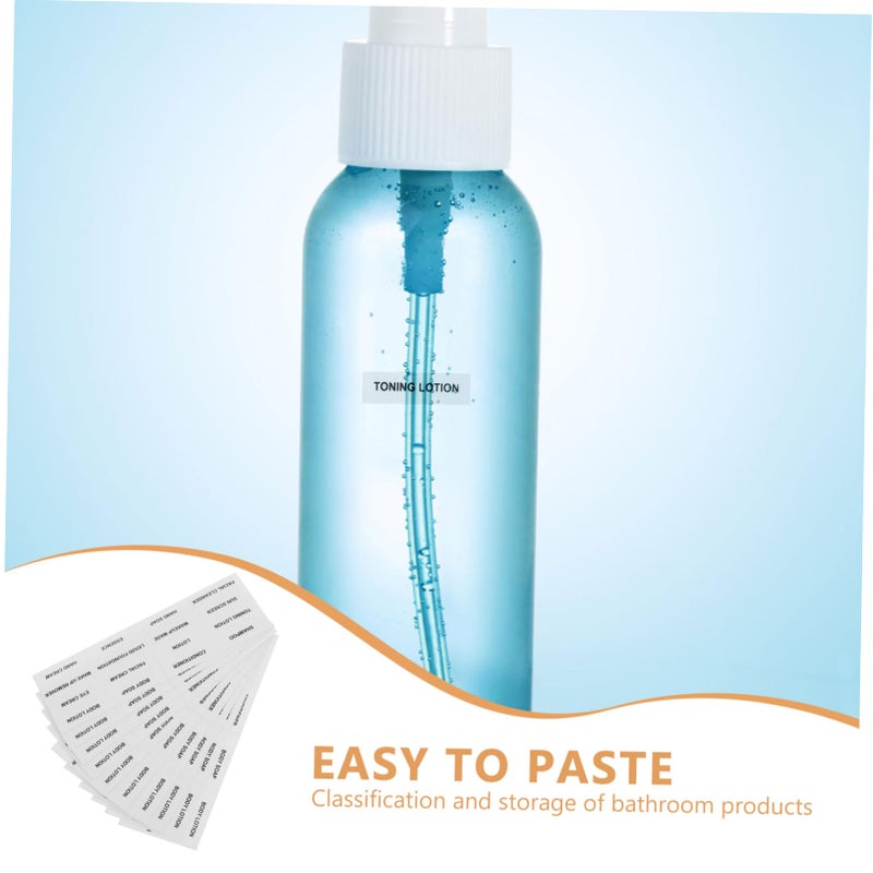 ملصقات العناية بالبشرة ذاتية اللصق مقاومة للماء 10 قطع لتنظيم زجاجات السفر - Image 4