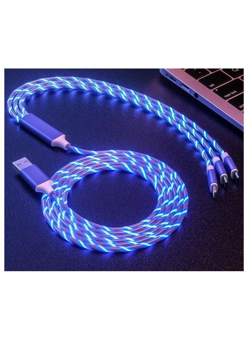 NIBEMINENT 1.2M Mobile phone tablet computer streamer data cable three-in-one car  - Image 1