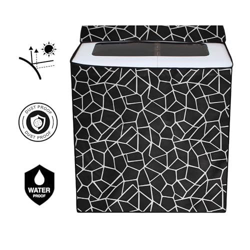 Wings Star Semi Automatic Washing Machine Cover For Lg 7 Kg, 7.2 Kg, 7.5 Kg, 8 kg and 8.5kg (82.55X50.8X97.25 Cm) | Top Load Washing Machine Cover | Dustproof & Waterproof Cover KUM178 - Image 5
