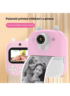 Generic Dinosaur Children Polonoid Cartoon Digital Printing Camera Photographable Printable Thermal Small SLR Toy-Color:P3 Dinosaur Printing Camera  + 64gh Card + Print Thermal Paper  - Image 2