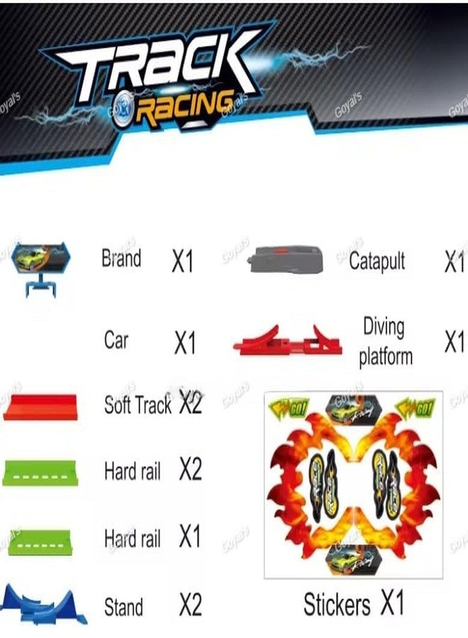 Goyal's Track Racing Car Toy Set for Kids 3+ | 360 Degree Loop Racing Track with Launcher Jump Ramp Inertia Power Car | High Speed Action Stunt Toy (Double Loop Track Racer) - Image 5
