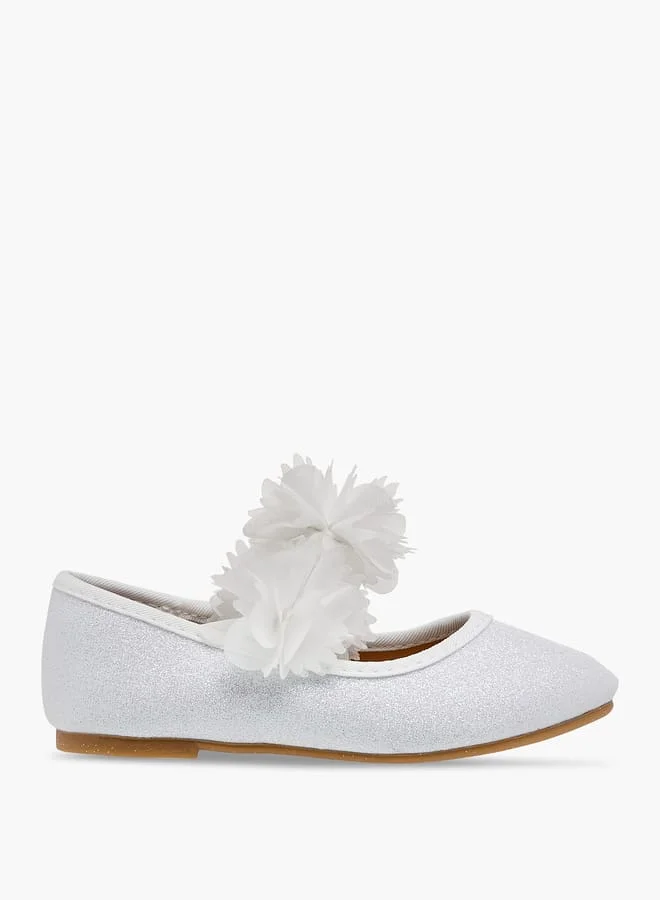 Flora Bella By Shoexpress Girls Embellished Ballerina Shoes With Elasticated Strap