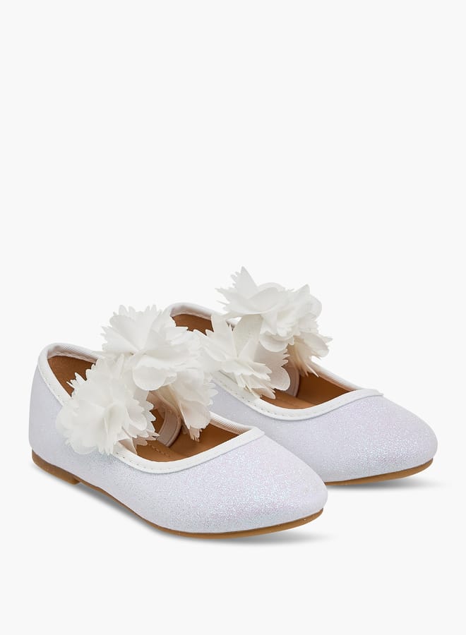 Flora Bella By Shoexpress Girls Embellished Ballerina Shoes With Elasticated Strap  - Image 1