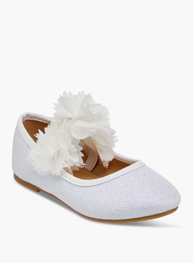 Flora Bella By Shoexpress Girls Embellished Ballerina Shoes With Elasticated Strap  - Image 2