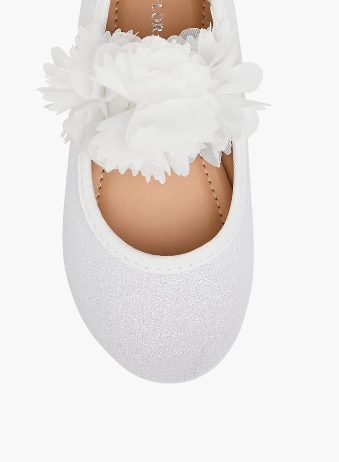 Flora Bella By Shoexpress Girls Embellished Ballerina Shoes With Elasticated Strap Ramadan Collection - Image 4