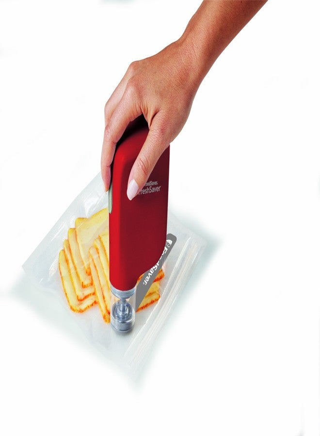 فود سيفر جهاز FoodSaver لتغليف الطعام بالتفريغ الهوائي FSFRSH0053، نظام FreshSaver المحمول للتغليف، أحمر - Image 2