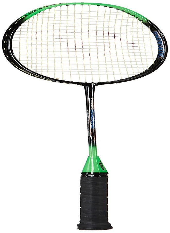 ترايامف مضرب تنس الريشة خفيف الوزن من ترايمف سونيك المصنوع من مركب الجرافيت، مع حقيبة تنس الريشة ستار-6R ذات حجرتين، لون أسود - Image 2