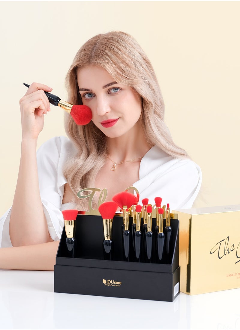 DUcare Makeup Brushes 12Pcs The Queen Series Makeup Brush set Premium Gifts Kabuki Foundation Blending Face Powder Blush Concealers Eye Shadows Brushes  - Image 2