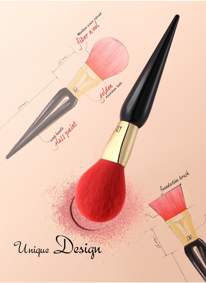 DUcare Makeup Brushes 12Pcs The Queen Series Makeup Brush set Premium Gifts Kabuki Foundation Blending Face Powder Blush Concealers Eye Shadows Brushes  - Image 4