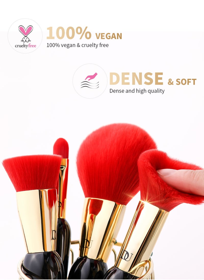 Makeup Brushes 12Pcs The Queen Series Makeup Brush set Premium Gifts Kabuki Foundation Blending Face Powder Blush Concealers Eye Shadows Brushes
