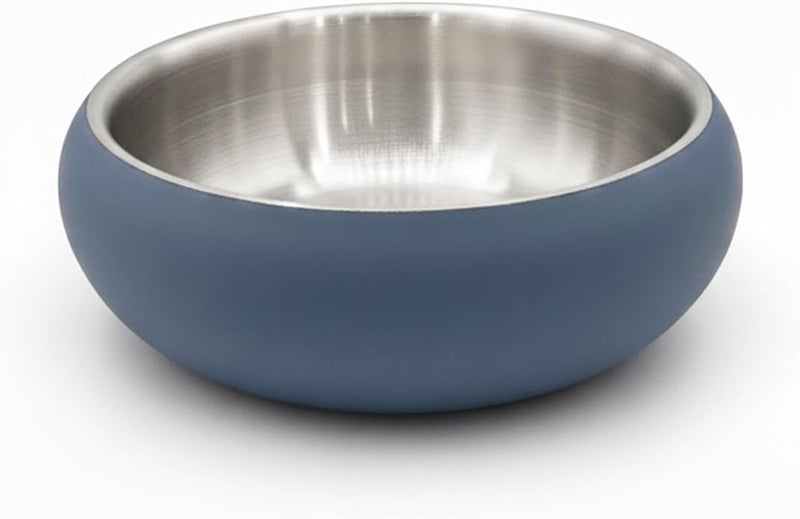 Mau Double Wall Bowl Belly with Non-Slip Base, Light Blue – 360 ml - Image 1
