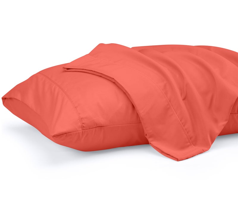 Utopia Bedding Pillow Cases Queen Size 2Pack Soft Brushed Microfiber Envelope Closure Perfect for Hospitals Hotels Guest Rooms OekoTEX Certified 20x30 Inches Coral