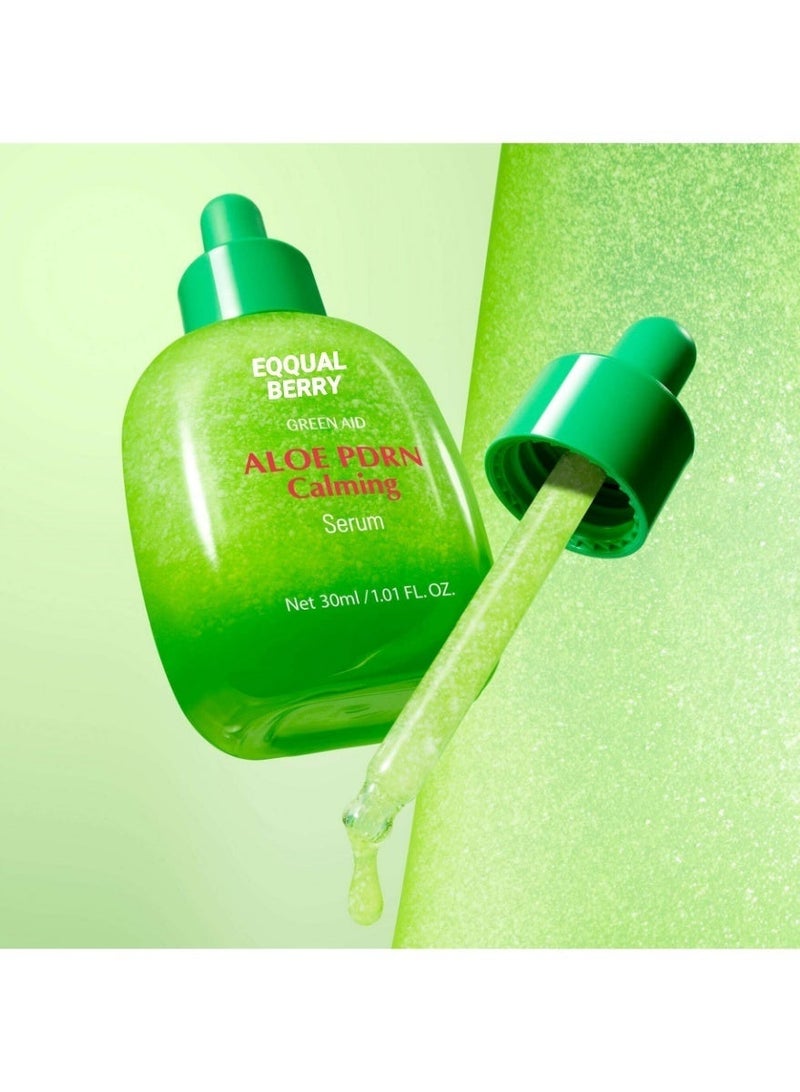 EQQUALBERRY Aloe PDRN Calming Serum 30ml - Soothe, Repair and Strengthen Sensitive Skin, Hypoallergenic, with Aloe and Centella for Intense Calming and Barrier Repair - Image 3