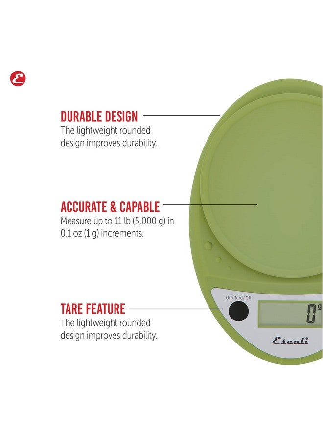 Escali ميزان مطبخ رقمي بريمو 11Lb/5Kg، أخضر تاراغون - Image 2