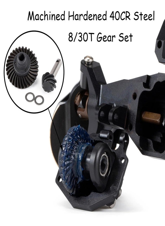 ZMHOBBY F9 Offset Portal Axle Capra Axles with 7075 Aluminum Housing SOA Mount 8T 30T Gear for Axial Capra 1/10 Trail Buggy Gspeed UGRC Comp Rigs (Black Front Axle) - Image 4