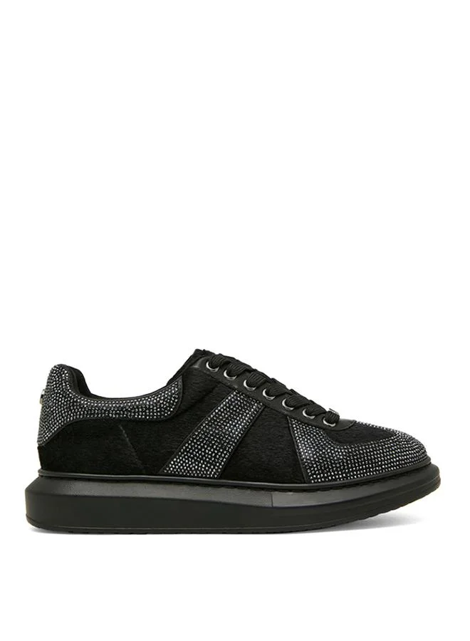 Icelander Black Multicolor Men's Low-Top Sneakers