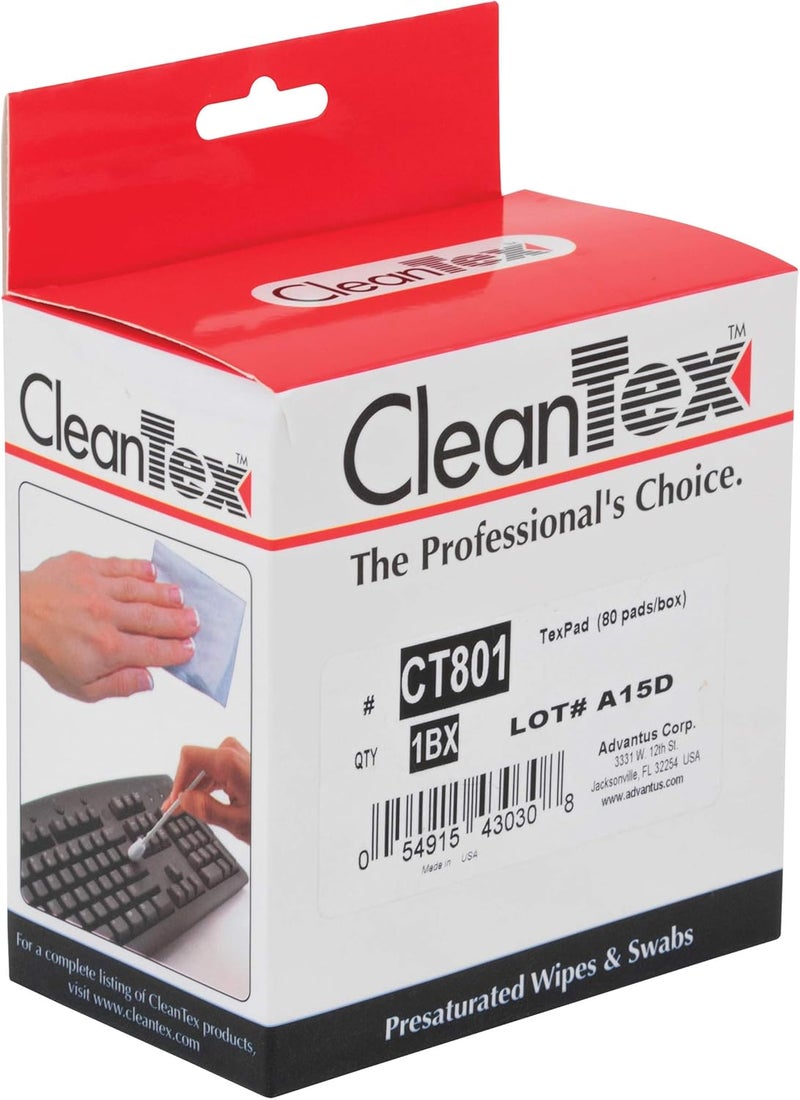 Texpad Tape Head Cleaner Pads, Carton of 250 Pads (CT801Z)