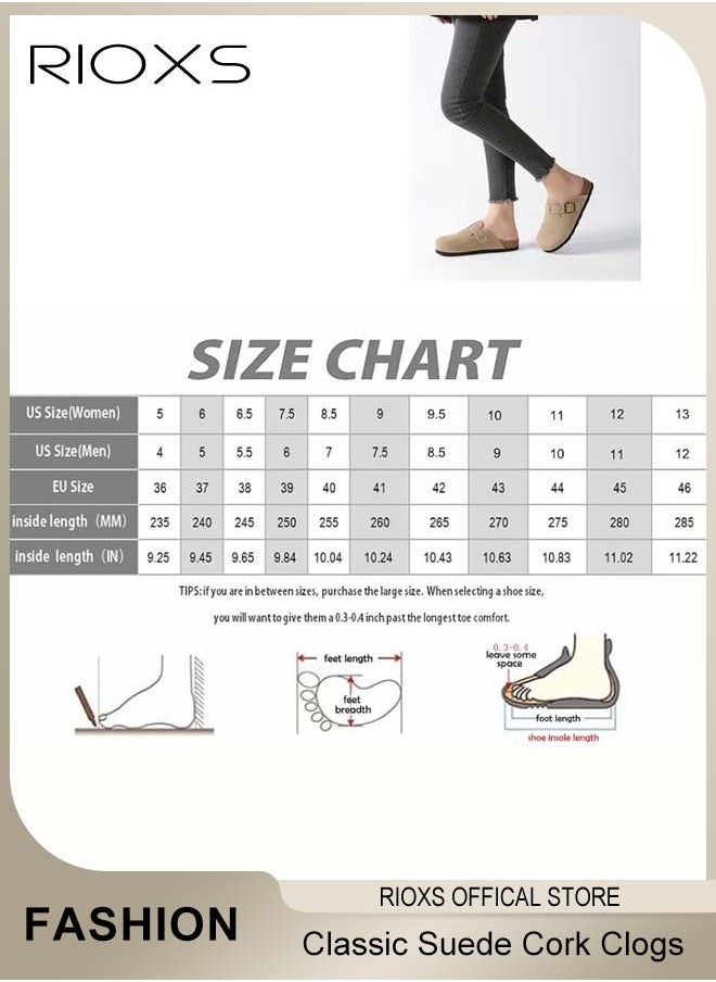 Unisex Suede Clogs,Premium Suede Leather Clogs Sandals For Women And Men,Anti-Slip Flat Mules,Classic Slip-On Closed Toe Slippers,Clogs With  Arch Support And Adjustable Buckle,Casual Clogs For Indoors Outdoor Activities - pzsku/Z579A8AD10DDA29B7EDF7Z/45/1741327221/01f24e93-ad11-4849-80ba-6ae54cb361df