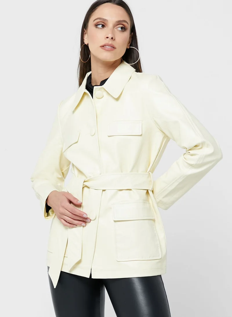 Miss Selfridge Tie Pocket Detail Jacket