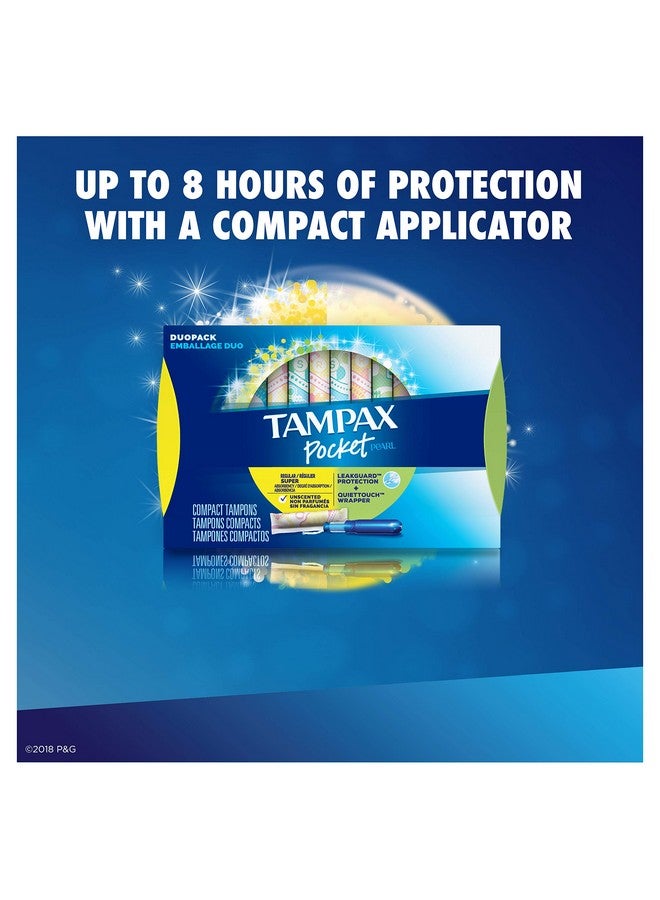 Tampax Tampax Pocket Pearl Plastic Tampons, Duopack (Regular/Super Absorbency), Unscented, 30 Count (Packaging May Vary)  - Image 3