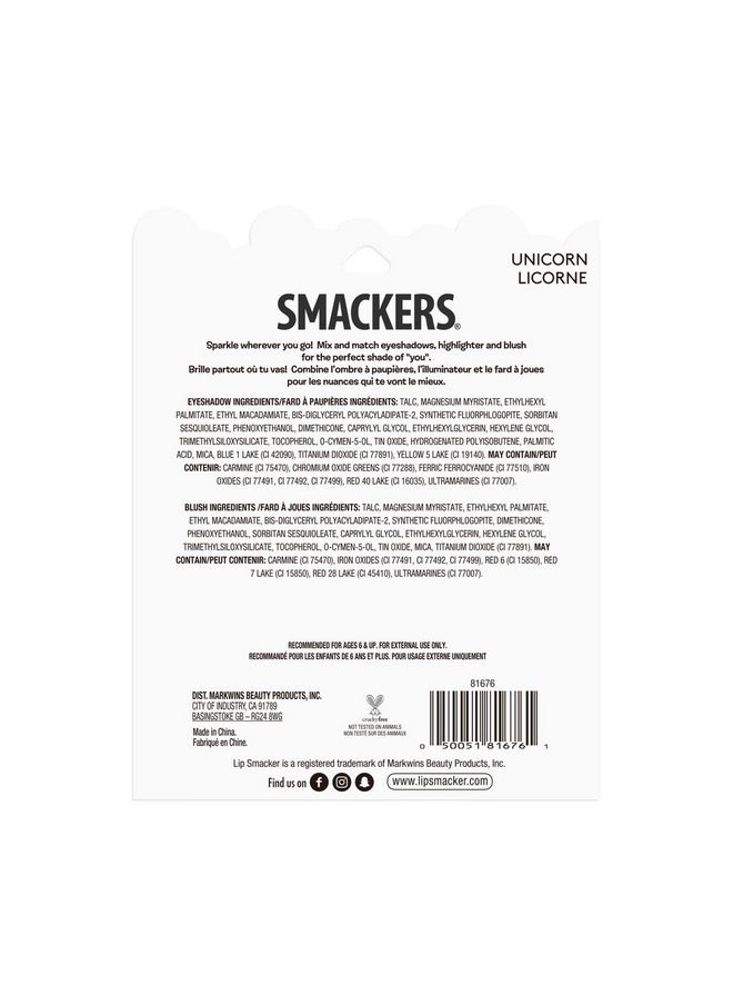 Lip Smacker Lip Smacker Sparkle & Shine Eyeshadow Makeup Palette, Unicorn Palette | Christmas Make Up Collection | Holiday Present | Gift for Girls  - Image 5