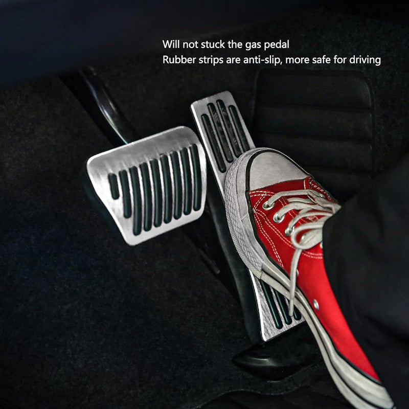 Thenice دواسات الأقدام المصنوعة من الألمنيوم المضادة للانزلاق من Thenice لسيارات BMW 3 4 5 7 Series X3 X4 X5 X6 X7 - فضي - Image 4