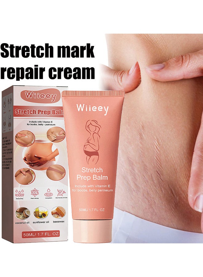 wiieey Stretch Prep Balm, Stretch Marks Remover Essential Care Cream, 100% Natural Pure Plant Extract, Improve The Appearance Of Scars, Stretch Marks And Skin Tone, Remove Marks, 50ML - Image 2