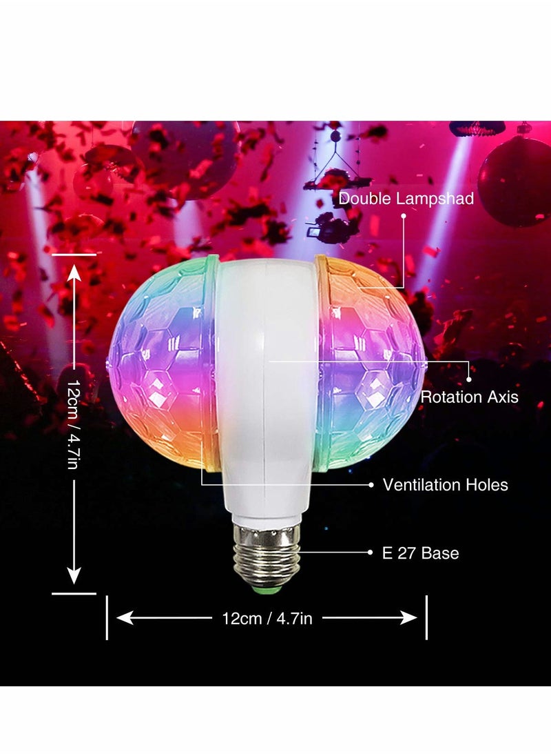 Excefore - Disco Ball Light Strobe Lights for Parties 6W E27 RGB Multicolor Led Party DJ Stage Bulb Decor Holiday Birthday Disco Club Party - Image 1