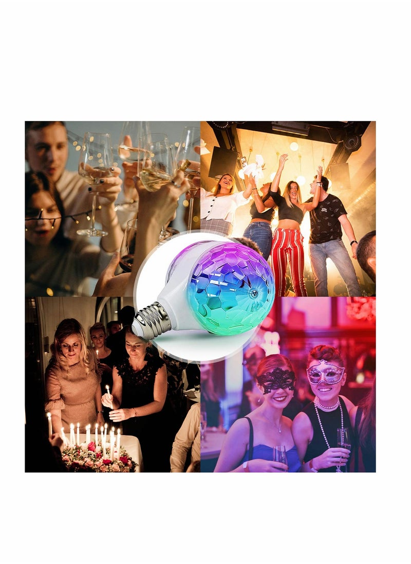 Excefore - Disco Ball Light Strobe Lights for Parties 6W E27 RGB Multicolor Led Party DJ Stage Bulb Decor Holiday Birthday Disco Club Party - Image 1