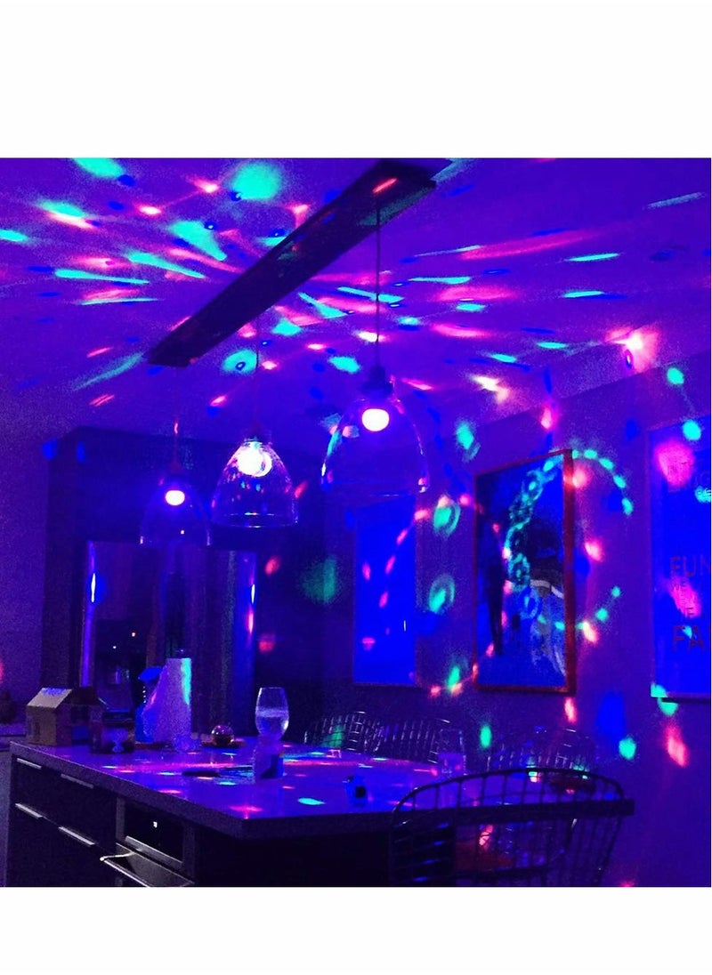 Excefore - Disco Ball Light Strobe Lights for Parties 6W E27 RGB Multicolor Led Party DJ Stage Bulb Decor Holiday Birthday Disco Club Party - Image 1
