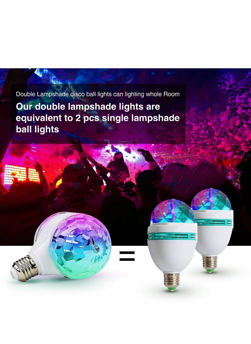 Excefore - Disco Ball Light Strobe Lights for Parties 6W E27 RGB Multicolor Led Party DJ Stage Bulb Decor Holiday Birthday Disco Club Party - Image 1