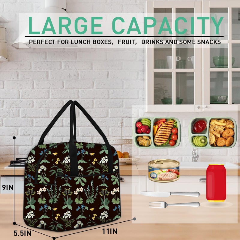 VLM Lunch Bag,Lunch Box for Women Men,Reusable Insulated Lunch Tote,Small Leakproof Cute Lunch Cooler with High Capacity for Work,Picnic,Camping - Image 2