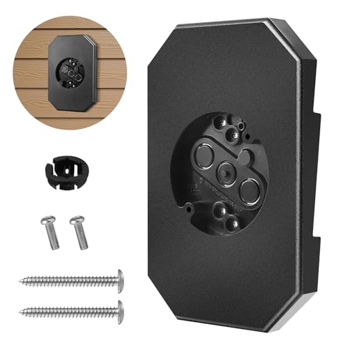 freecat 8141DBL Siding Mounting Plate,FreeCat Outdoor Light Mounting Block Fits 1/2" Lap Double Viny Siding,Built-in Electrical Box– Easy Installation with All Hardware Included - Image 1