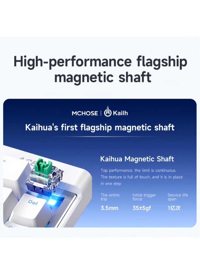 ACE68 Air Magnetic Switch Gaming Keyboard, 65% Rapid Trigger Hall Effect Wired Mechanical Keyboard with Adjustable Actuation RGB Light Box HotSwap Gasket Snap Tap, 8K Hz Polling Rate for PC/Mac. - Image 5