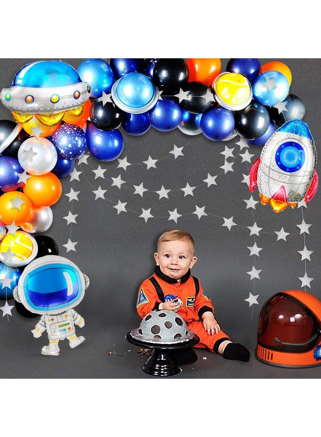 JOYYPOP Outer Space Balloon Garland Kit 118Pcs Outer Space Party Decorations With Ufo Rocket Astronaut Balloons Sparkling Star Garland For Space Themed Birthday Party Supplies - Image 5