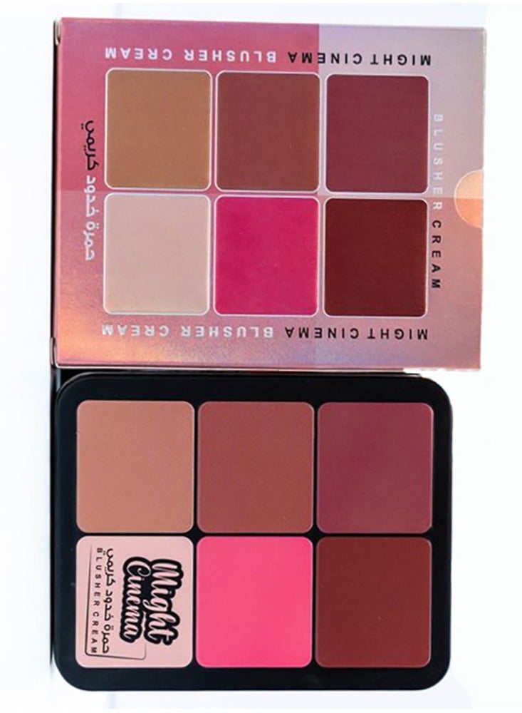 Might Cinema Blush and Contour Palette Cream and Powder 12 Colors Model 1338 - Image 2