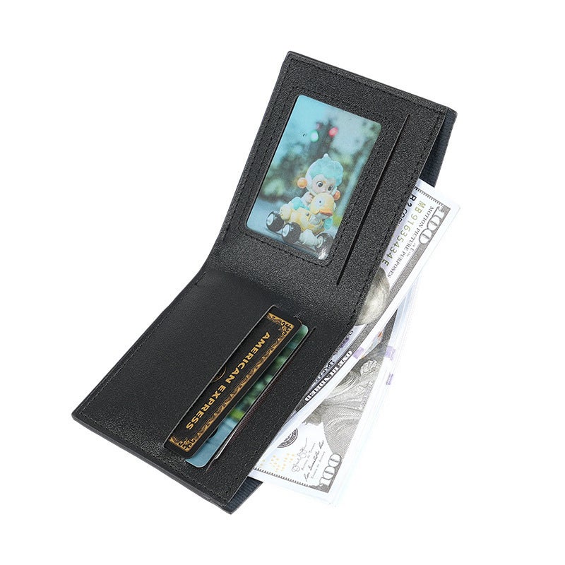 Multifunctional Solid Color PU Leather Wallet, RFID Blocking Design Portable Daily Storage Purse for Cards Cash Coin Business Use - Image 3