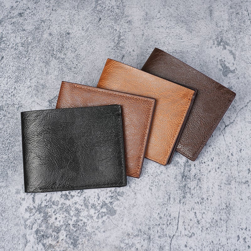 Multifunctional Solid Color PU Leather Wallet, RFID Blocking Design Portable Daily Storage Purse for Cards Cash Coin Business Use - Image 2